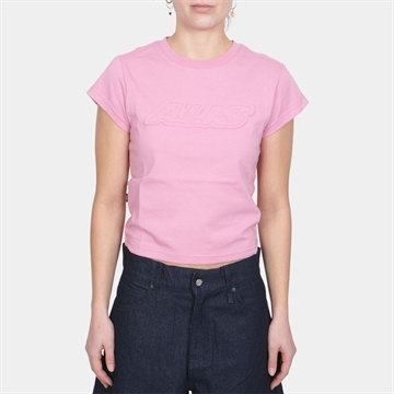 Alis Oliiey Baby Tee w/Patch Solid Pink
